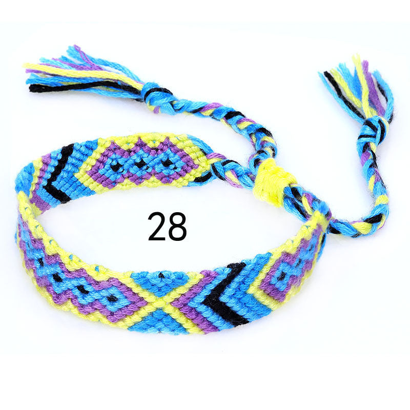Nepal Ethnic Style Woven Rainbow Bracelet