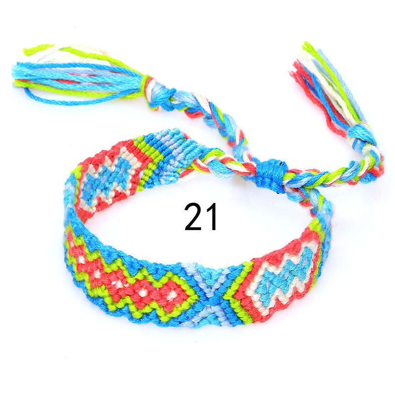 Nepal Ethnic Style Woven Rainbow Bracelet
