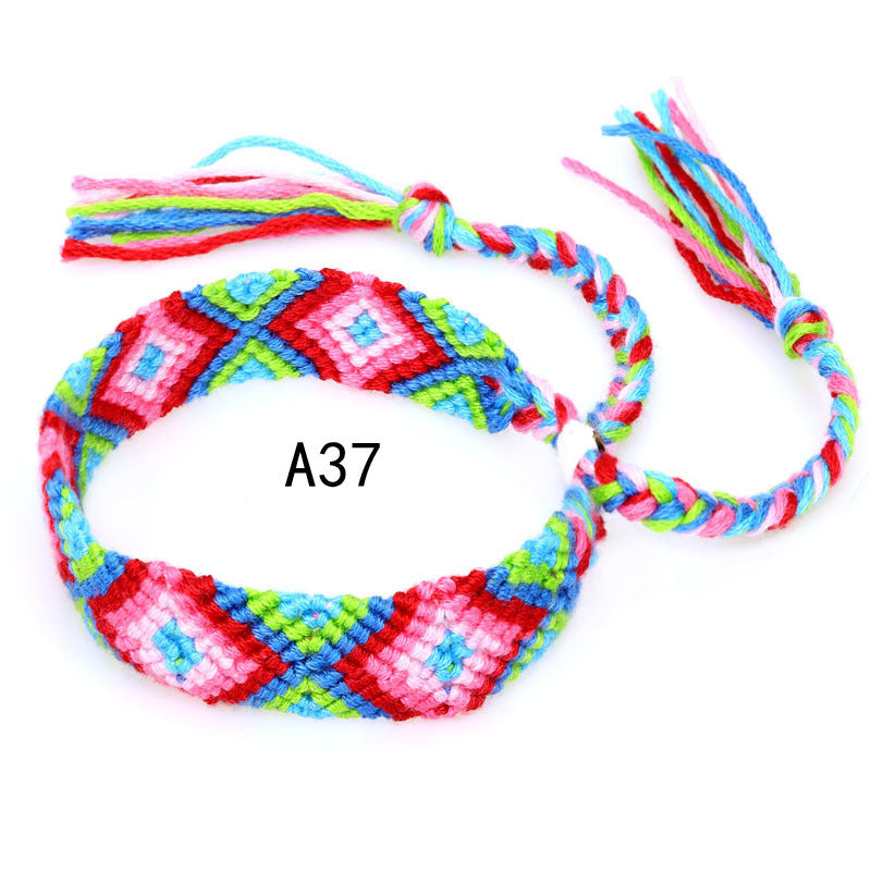 Nepal Ethnic Style Woven Rainbow Bracelet