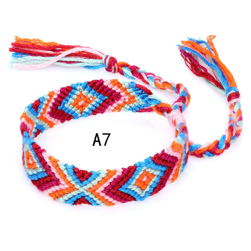 Nepal Ethnic Style Woven Rainbow Bracelet