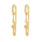 European And American Luxury Zircon Snake Stud Earrings