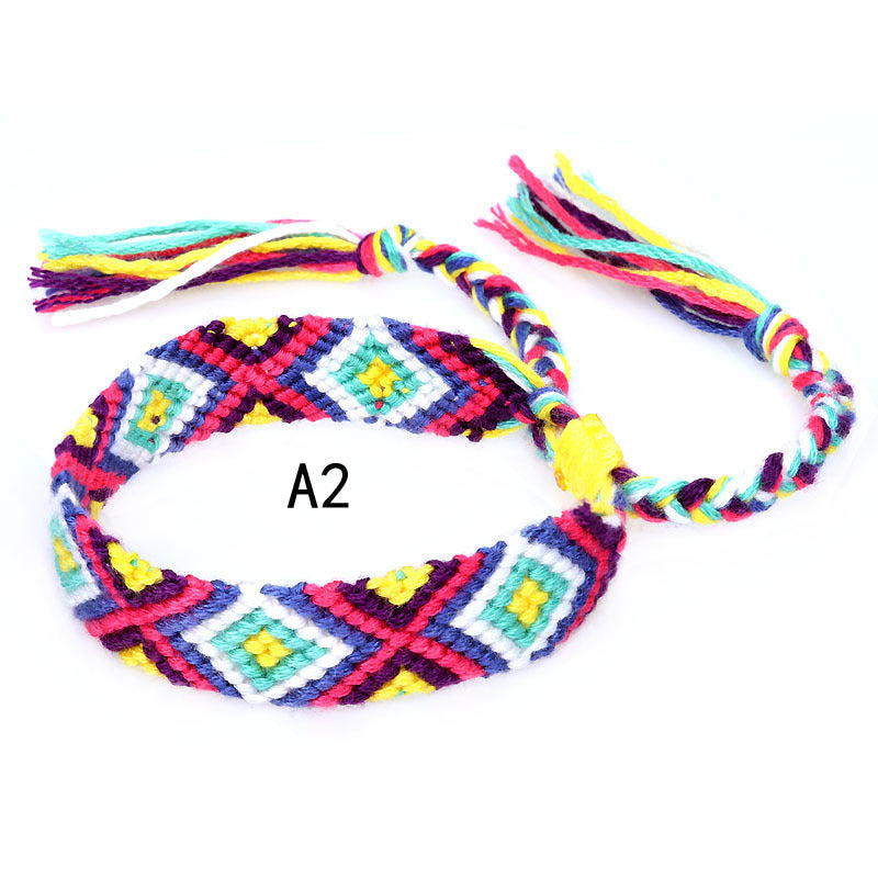 Nepal Ethnic Style Woven Rainbow Bracelet