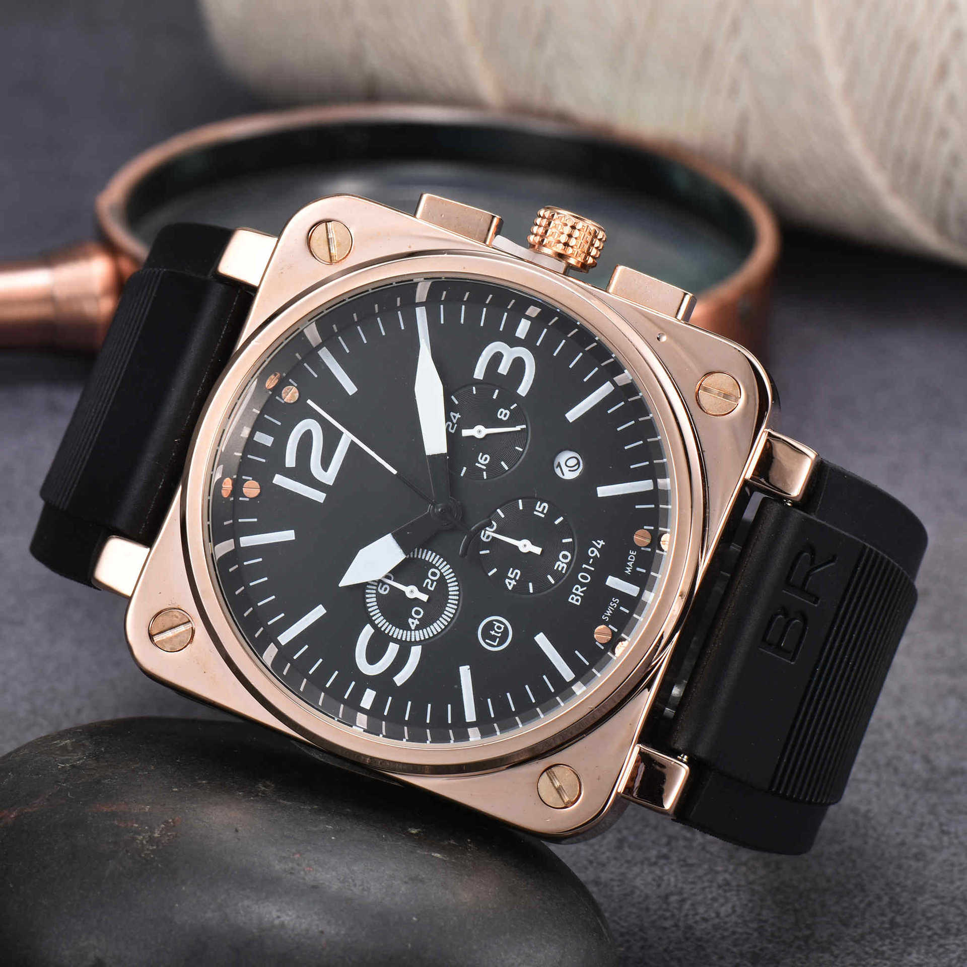 Men&amp;#039;s 6-pin Quartz High-quality Watch Full-function Chronograph Watch