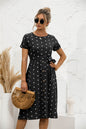 Summer Polka Dot Breasted Dress