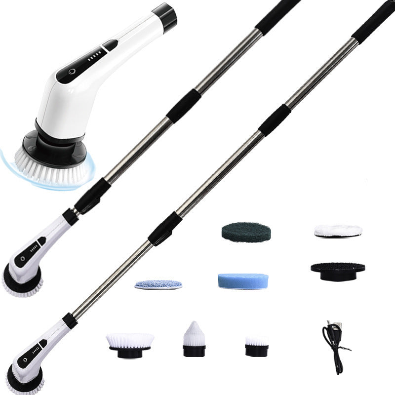 New Electric Cleaning Brush 7-in-1 Wireless Long Handle Retractable Electric Brush Bathroom Toilet Floor Electric Mop