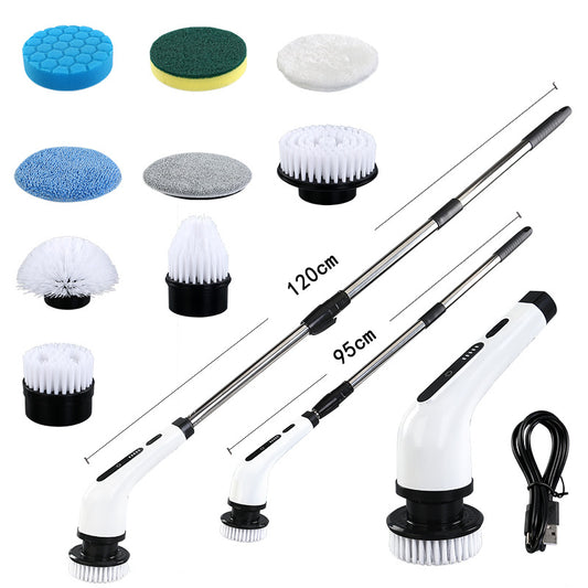 Turbo Scrub Electric Multifunctional Cleaning Brush Cleaning Handheld Wireless Charging Long And Short Brush Floor Brush