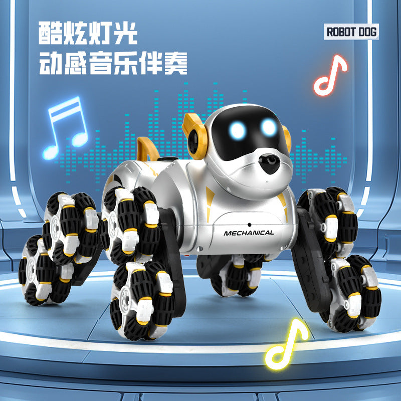 Intelligent Voice Control Robot Dog Remote Control Children's Toy Light Sound Effect Spray Programming Puppy Stunt Boy Mechanical Dog