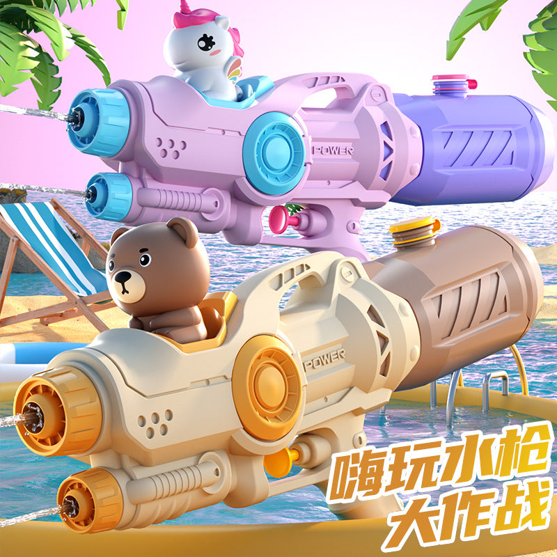 Bag New Summer Double Sprinkler Water Play Toy Sand Parent-Child Scenic Spot Water Splashing Festival Drifting Funny Water Gun Cartoon Toy