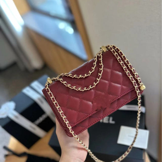 Xiangjia Small Sachet Summer New Woc Fortune Bag Counter Show Genuine Leather Material Crossbody Bag Shoulder Bag
