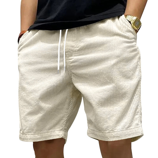 Vintage Corduroy Fashion Brand Men's Casual Shorts