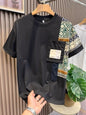 Men's T-shirt Summer New Work Clothes Style Color Matching Top