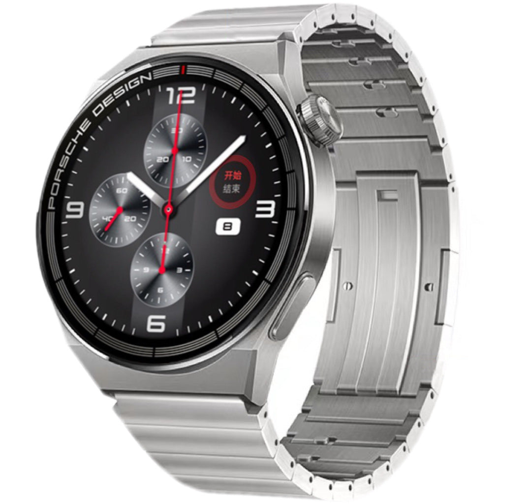 Suitable For Huawei Watch3pro/gt2 Pure Titanium Metal Ultra-light Bamboo Fast Release Belt Watch Accessories Pure Titanium Strap