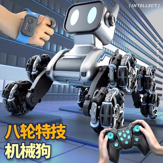 Mechanical Eight-wheel Robot Dog Hand Sensing Remote Control Four-wheel Drive Car Electric Robot Boys And Girls Stunt Children's Toys