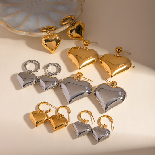 Peach Heart Pendant Earrings Fashion Classic High-grade Temperament Niche Love Earrings Jewelry