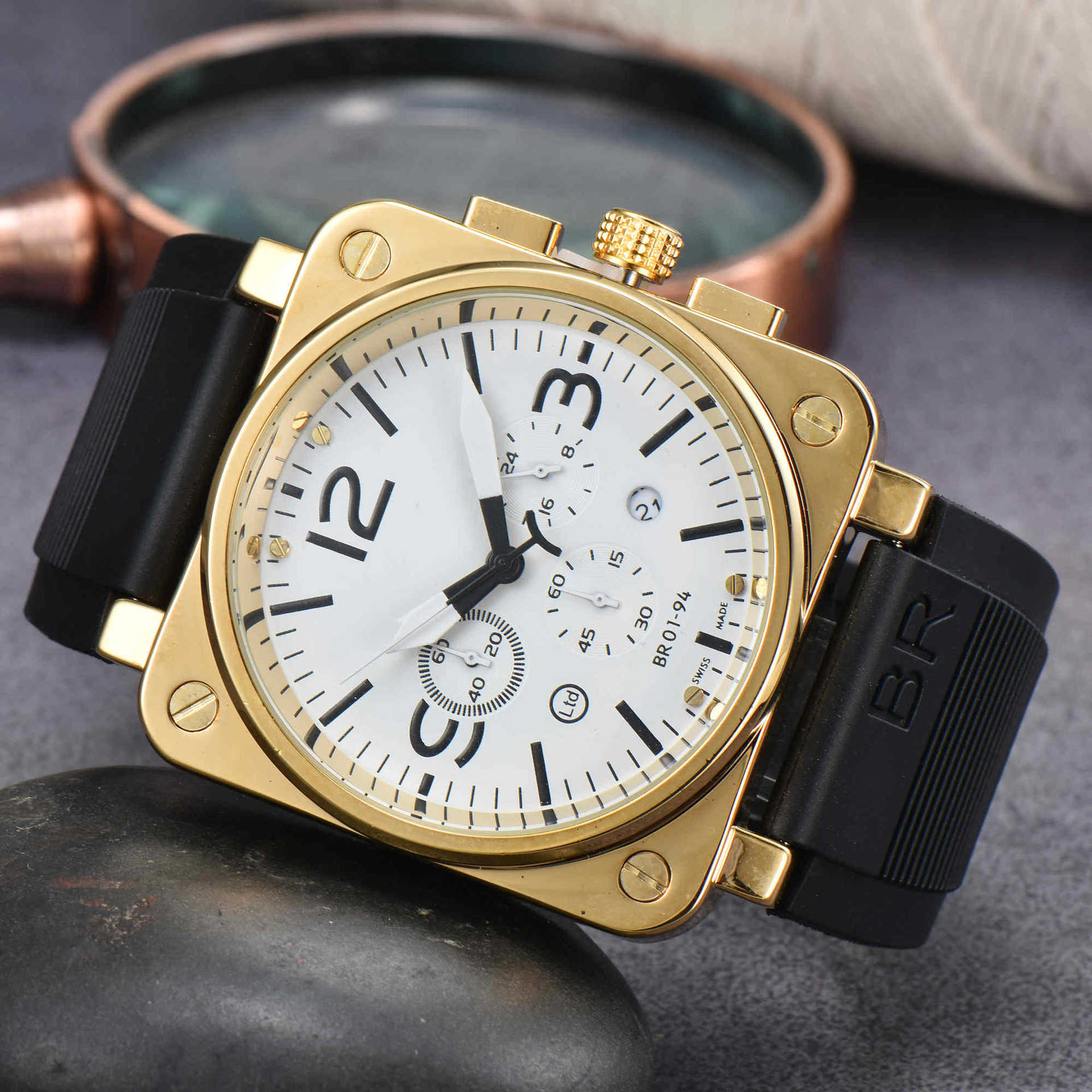 Men&amp;#039;s 6-pin Quartz High-quality Watch Full-function Chronograph Watch
