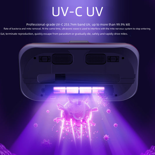 Wireless Bedside Dust Mite Remover Home Use Ultraviolet Sterilization Dehumidifier Vacuum Cleaner Deep Tissue Massage Dust Mite