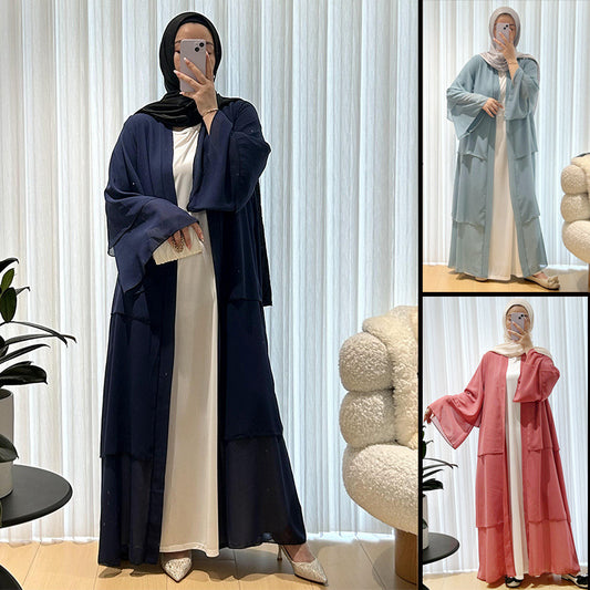 Abaya Muslim Middle East Robe Women's Dress Abaya Plus Size Dress Dubai Clothing Suit MU-462