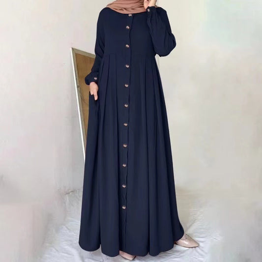 Long Dress Large Size Women&#039;s Clothing Loose Elegant Commuter Long Robe Dress