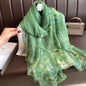 Thin Yourou Yarn Begonia Scarf Shawl