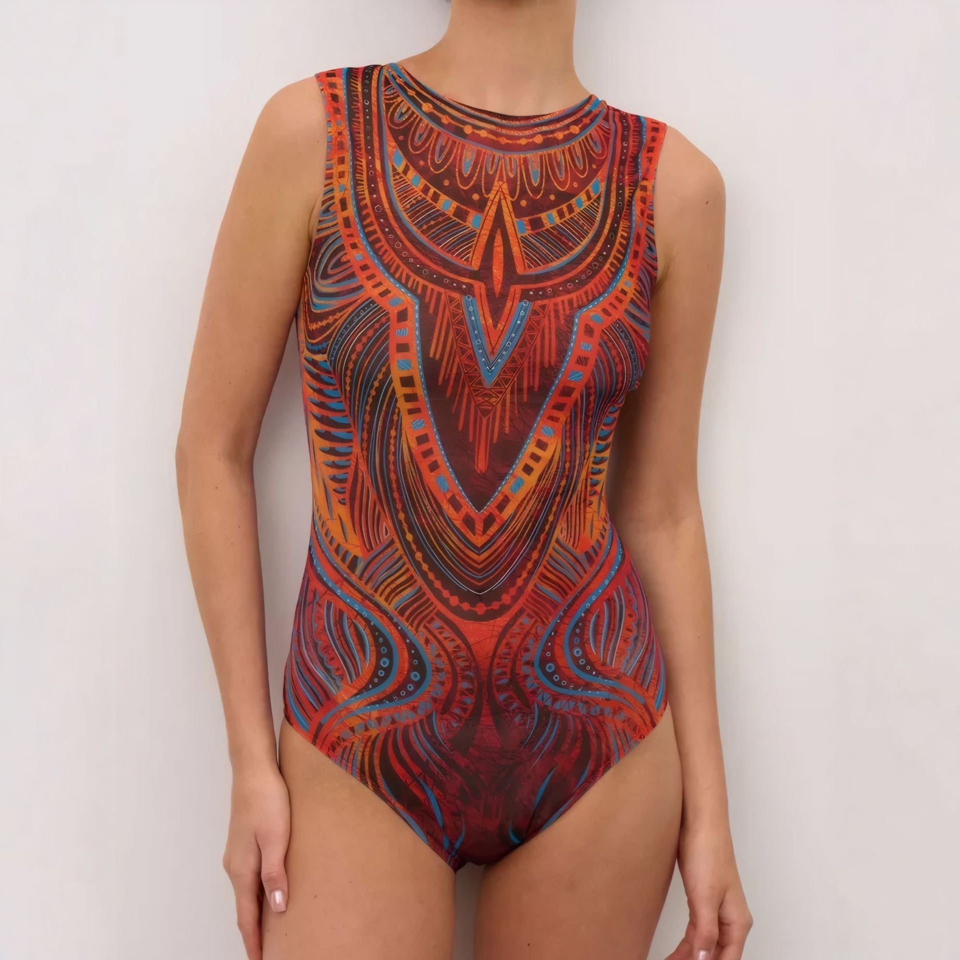 Long-sleeved Sunscreen Swimsuit Women's купальник European And American One-piece Swimsuit Cross-border Bikini Russia
