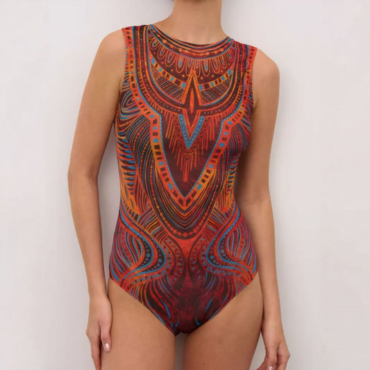 Long-sleeved Sunscreen Swimsuit Women's купальник European And American One-piece Swimsuit Cross-border Bikini Russia