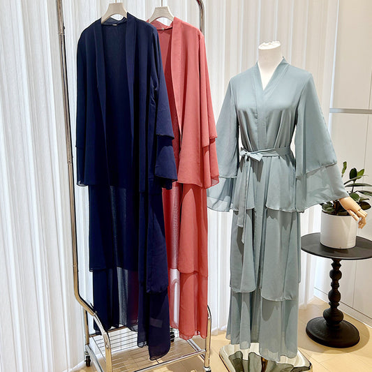 Abaya Muslim Middle East Robe Women's Dress Abaya Plus Size Dress Dubai Clothing Suit MU-462