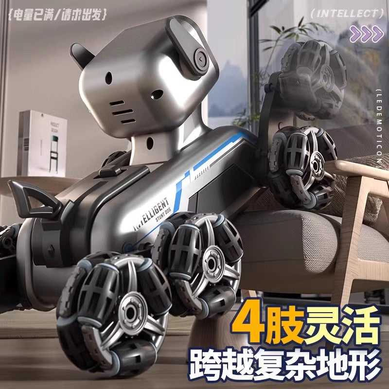Mechanical Eight-wheel Robot Dog Hand Sensing Remote Control Four-wheel Drive Car Electric Robot Boys And Girls Stunt Children's Toys