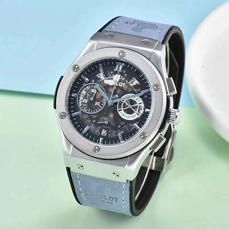 European Men&amp;#039;s Quartz Multi-functional Six-pin Sweep Second Calendar Watch