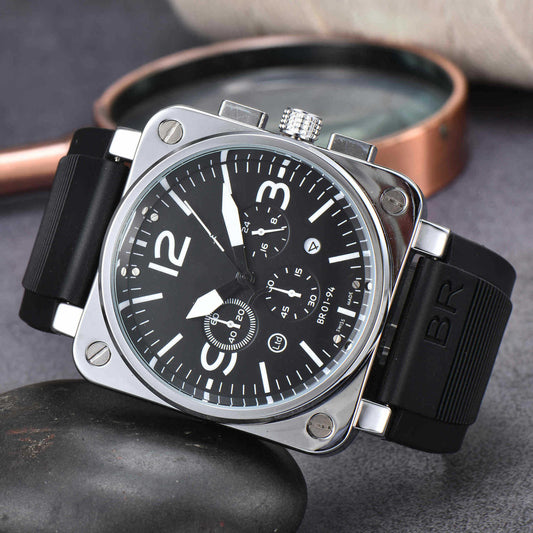 Men&amp;#039;s 6-pin Quartz High-quality Watch Full-function Chronograph Watch
