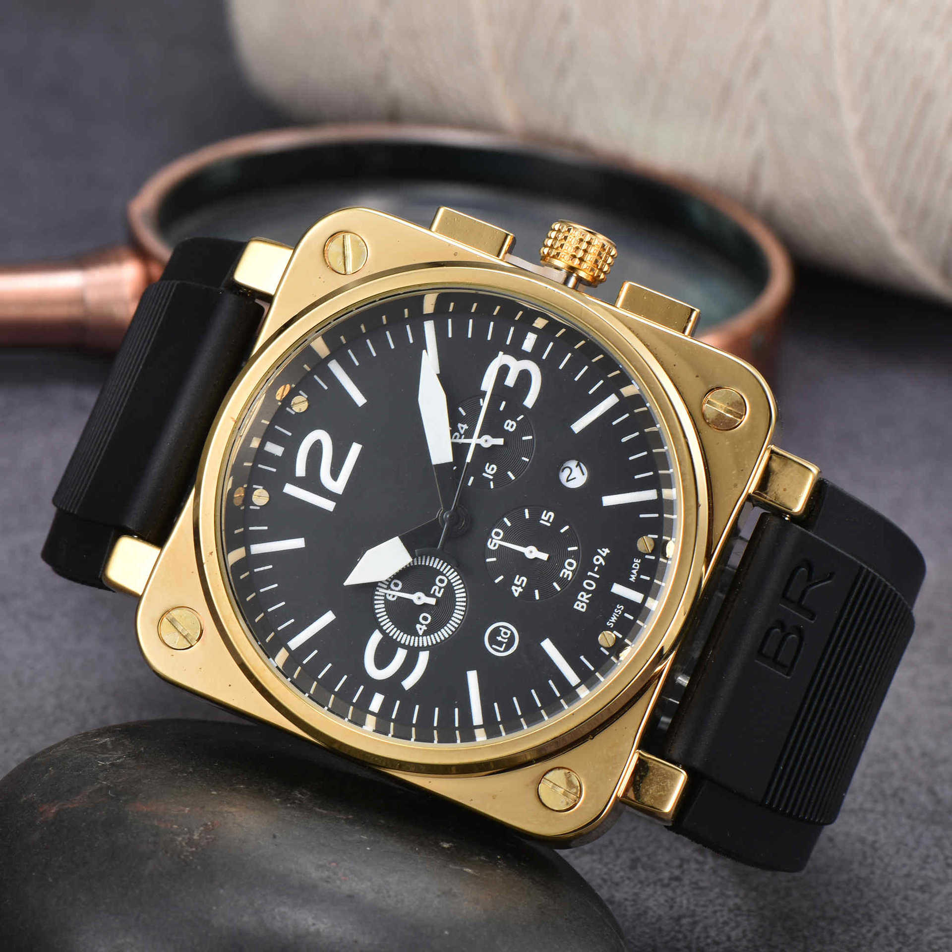 Men&amp;#039;s 6-pin Quartz High-quality Watch Full-function Chronograph Watch