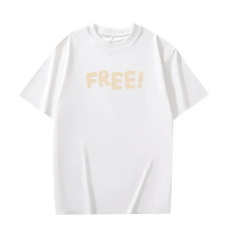 Trendy Pure Cotton Short Sleeve Men&#039;s T-Shirt Loose Fit Versatile Casual Half Sleeve Summer Time Fashion Icon Printed Tops