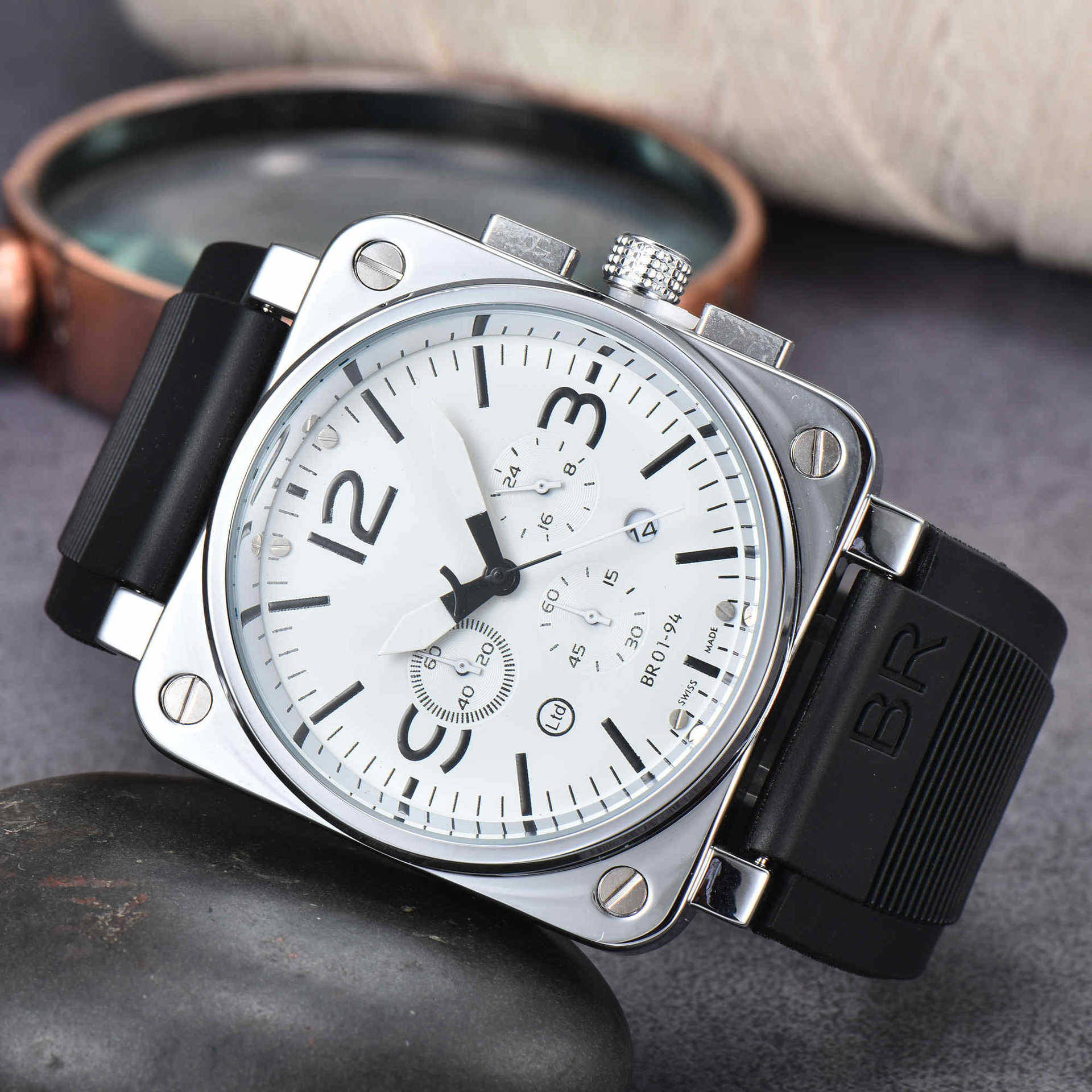 Men&amp;#039;s 6-pin Quartz High-quality Watch Full-function Chronograph Watch