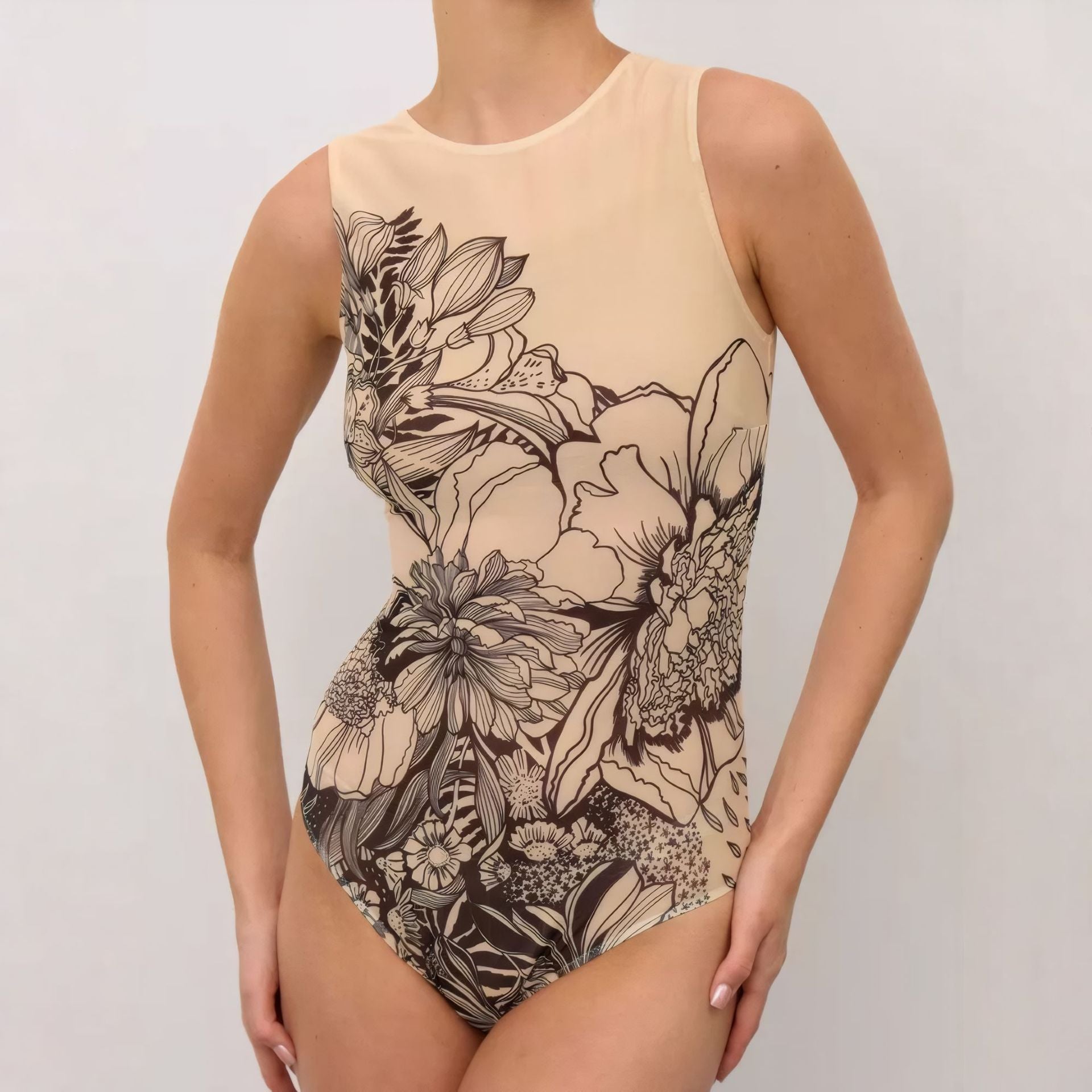 Long-sleeved Sunscreen Swimsuit Women's купальник European And American One-piece Swimsuit Cross-border Bikini Russia