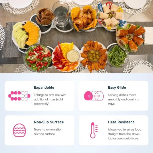 Amazon TheLazy Susan Revolution Table Rotating Meal Tray Portable Rotating Tray