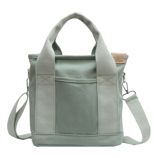 Women's Simple Canvas Large Capacity Shoulder Commuter Hand-carrying Bag