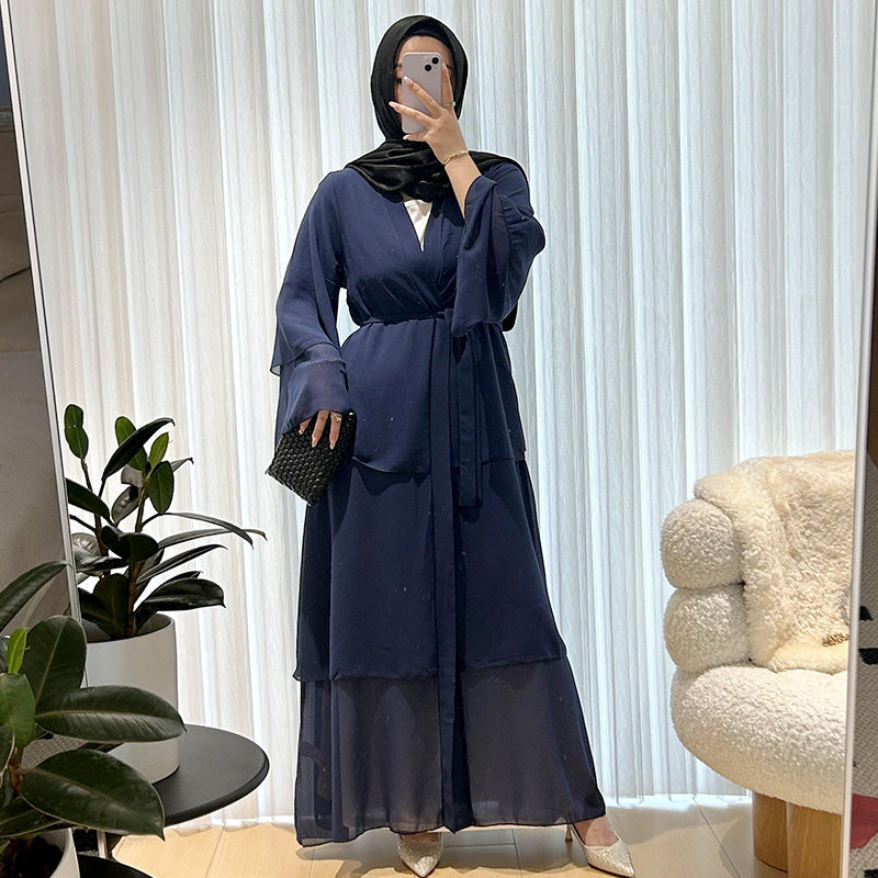 Abaya Muslim Middle East Robe Women's Dress Abaya Plus Size Dress Dubai Clothing Suit MU-462