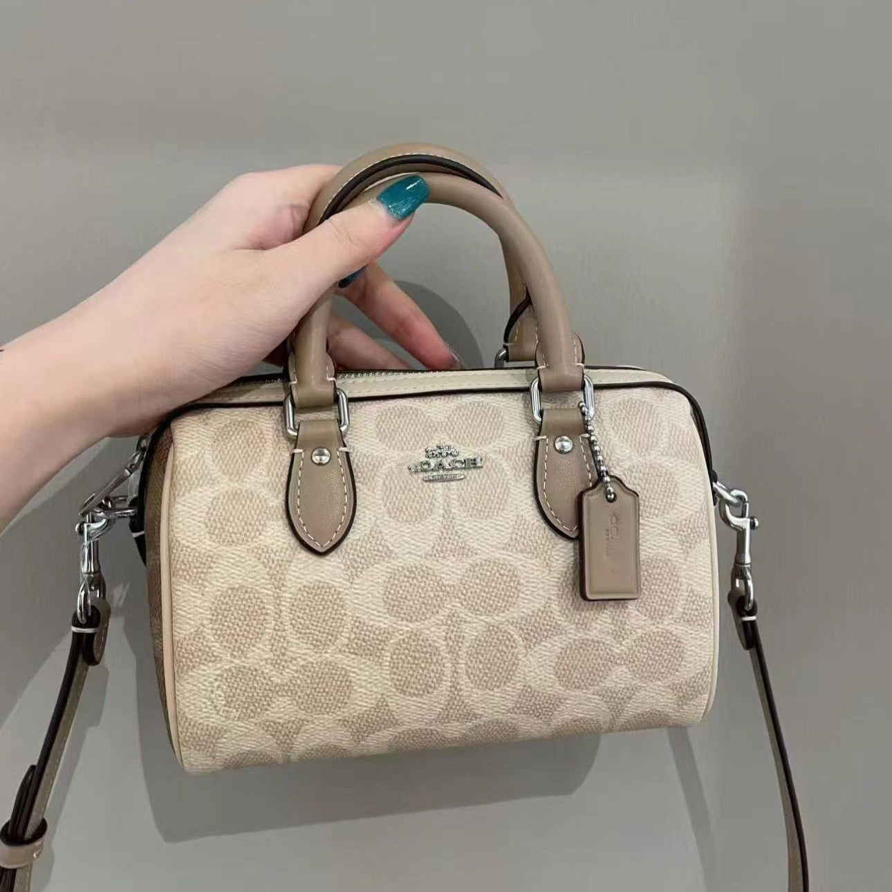 2024 Family Classic Fashionable Shoulder Mini Printed Pillow Bag All-match Portable Women's Bag Crossbody Boston Women's Bag