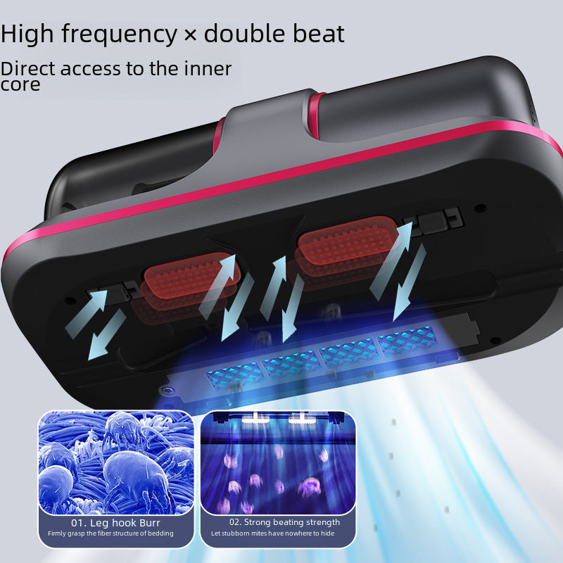 Wireless Bedside Dust Mite Remover Home Use Ultraviolet Sterilization Dehumidifier Vacuum Cleaner Deep Tissue Massage Dust Mite