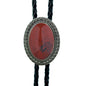 Jade Gem Bolo Tie Polo Neckline Rope Necklace