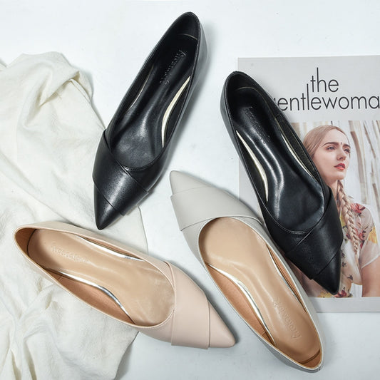 Sharp Pointed Flat Shoes Are Versatile For Women
