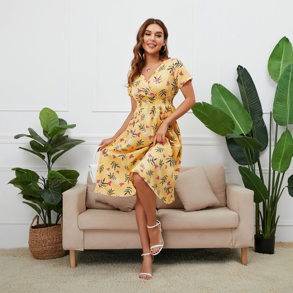 New Women's Chiffon Print Dress Bohemia