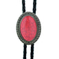 Jade Gem Bolo Tie Polo Neckline Rope Necklace