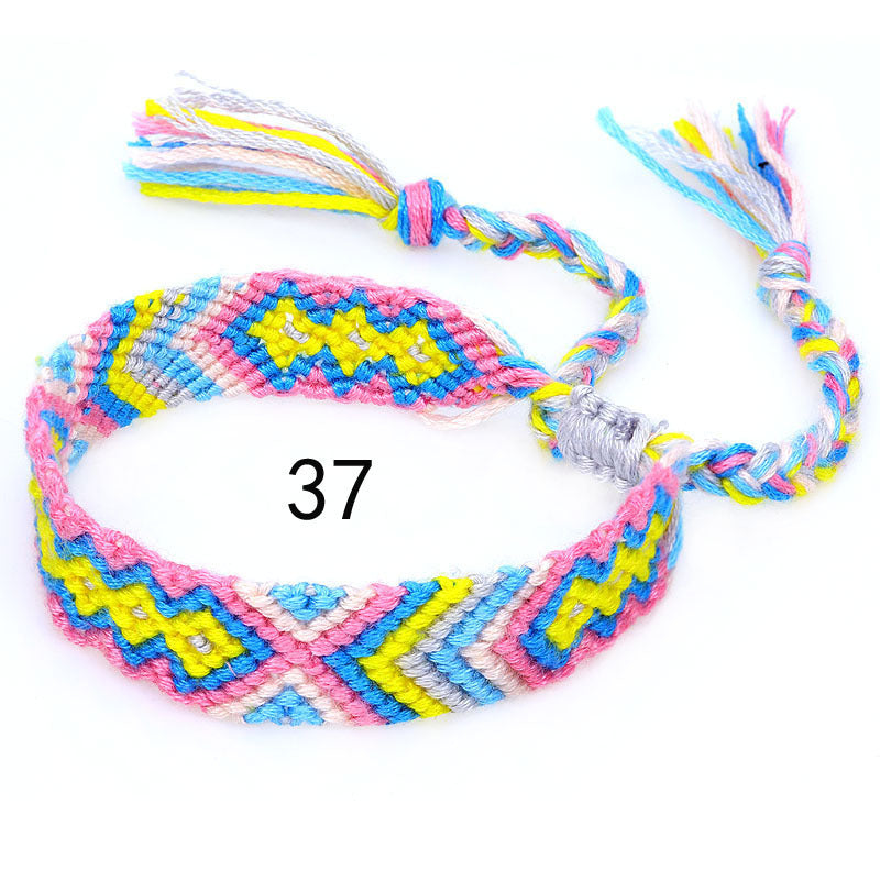 Nepal Ethnic Style Woven Rainbow Bracelet