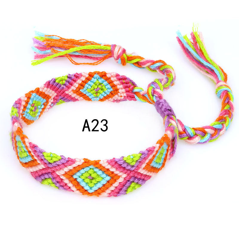 Nepal Ethnic Style Woven Rainbow Bracelet