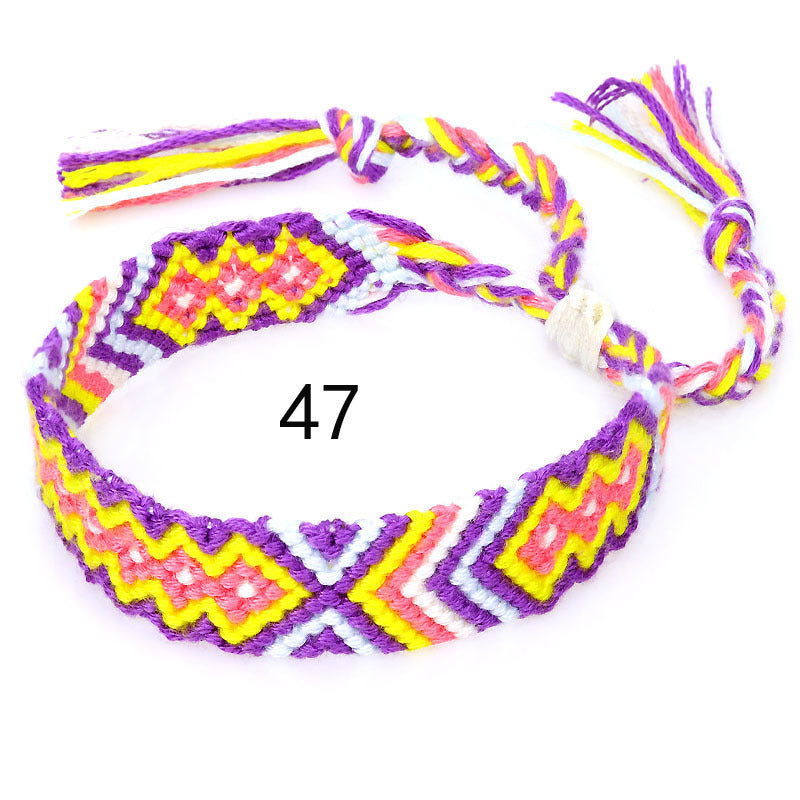 Nepal Ethnic Style Woven Rainbow Bracelet