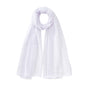 Women's Pure Color Pearl Chiffon Bubble Scarf Gauze Scarf