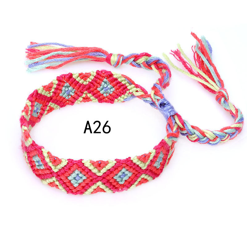 Nepal Ethnic Style Woven Rainbow Bracelet