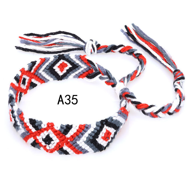 Nepal Ethnic Style Woven Rainbow Bracelet