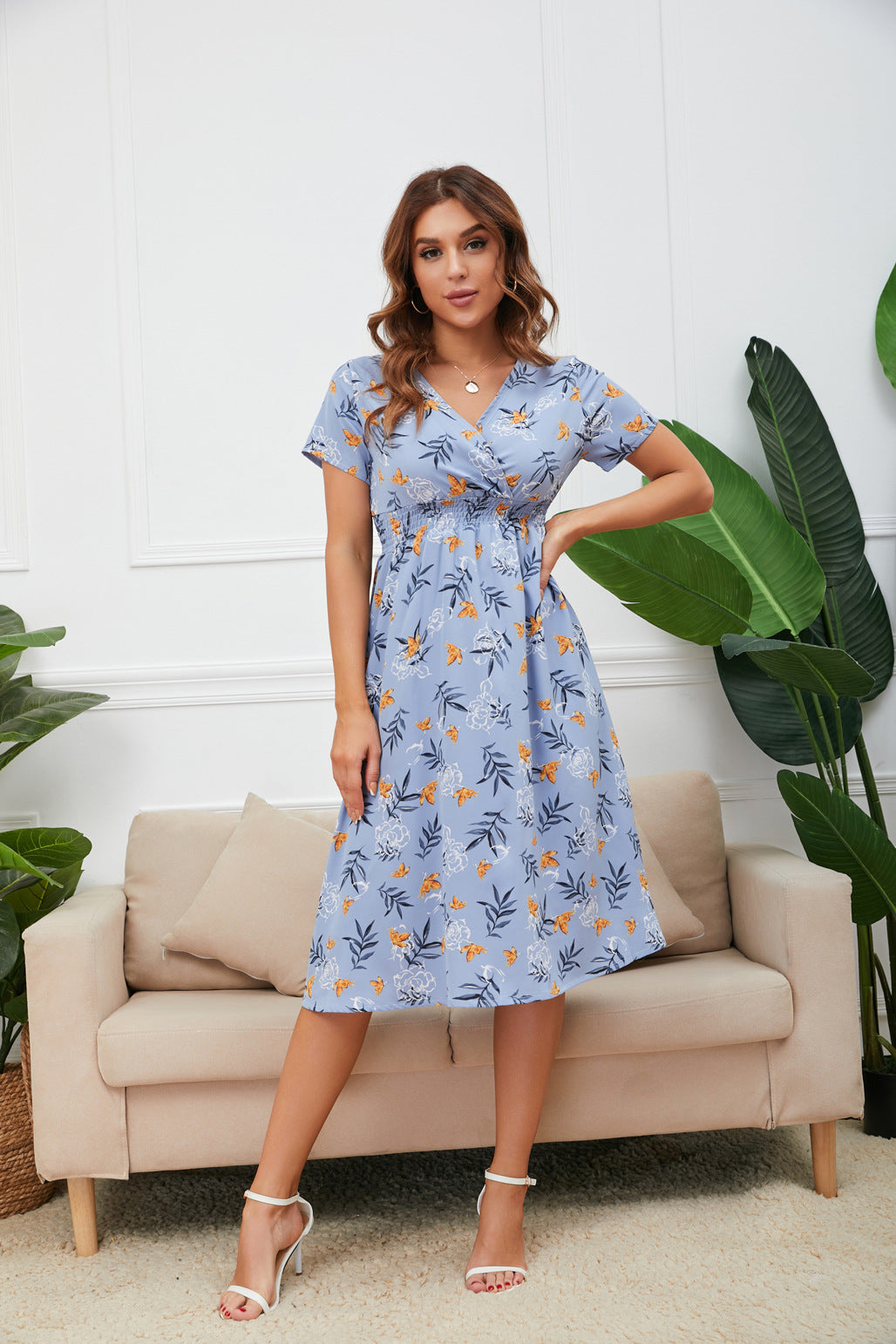 New Women's Chiffon Print Dress Bohemia