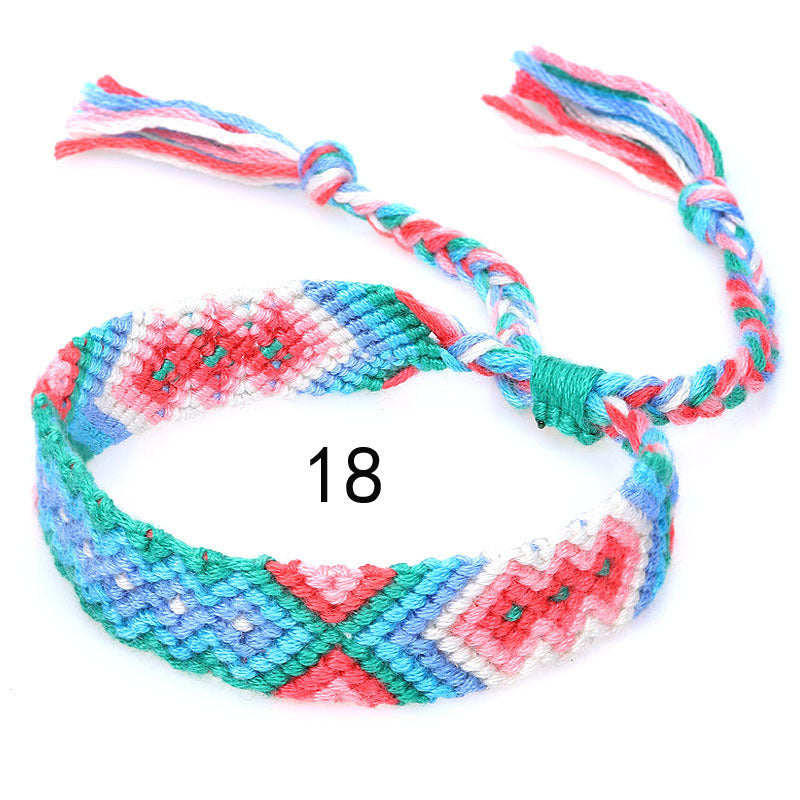 Nepal Ethnic Style Woven Rainbow Bracelet